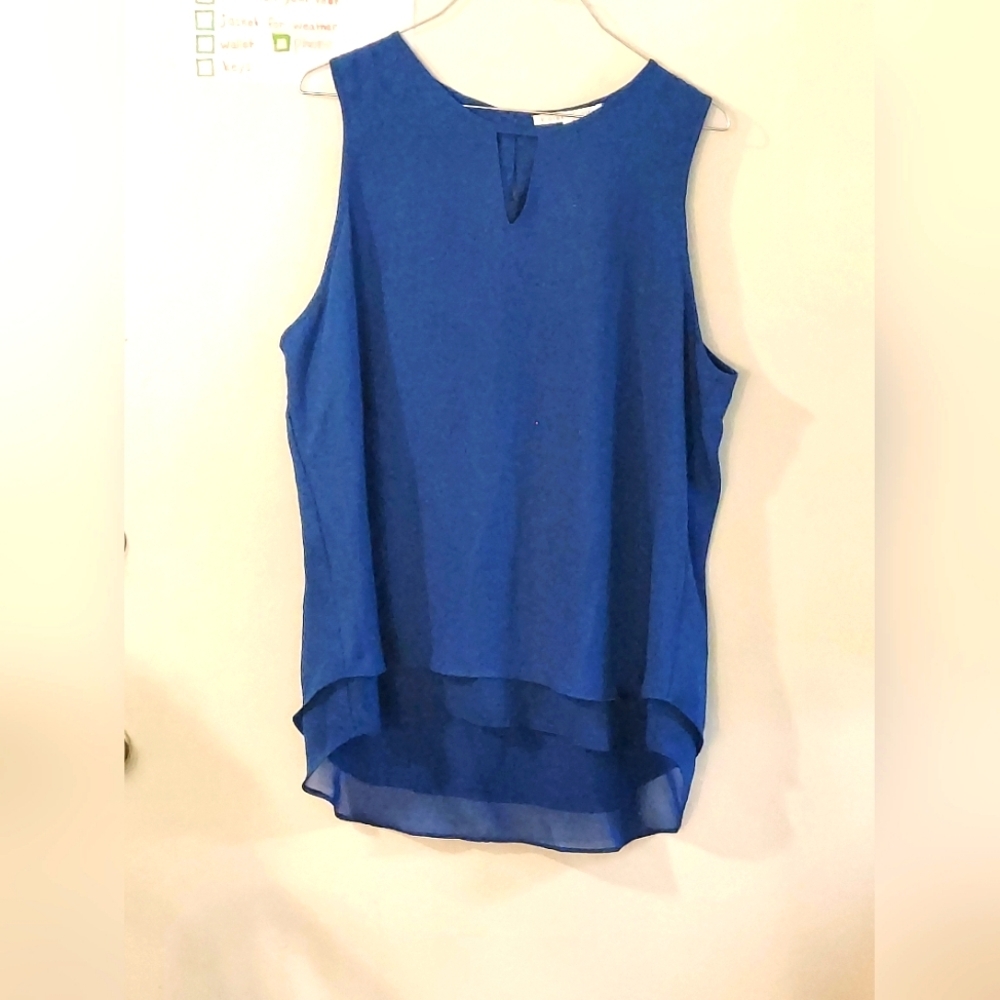 Violet & Claire EUC Short sleeve. Size is XL. Tiered bottom of blouse